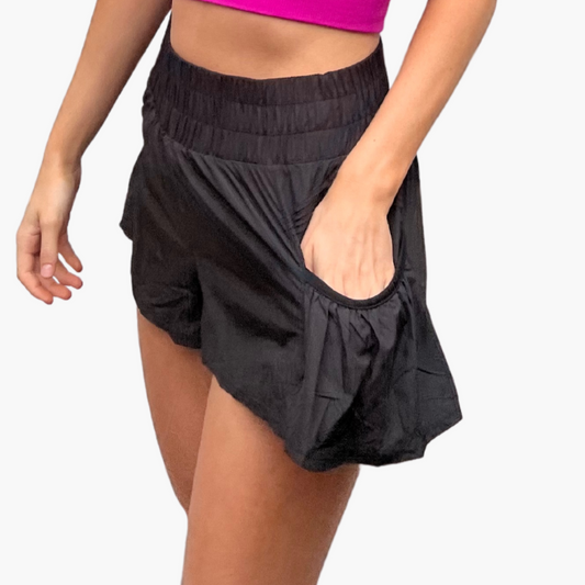 Free Flow Pleated Active Shorts