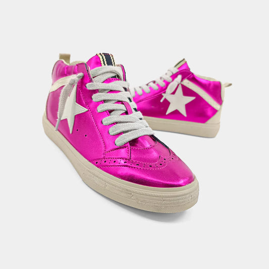 Paulina hi-top sneakers bright pink SHU SHOP