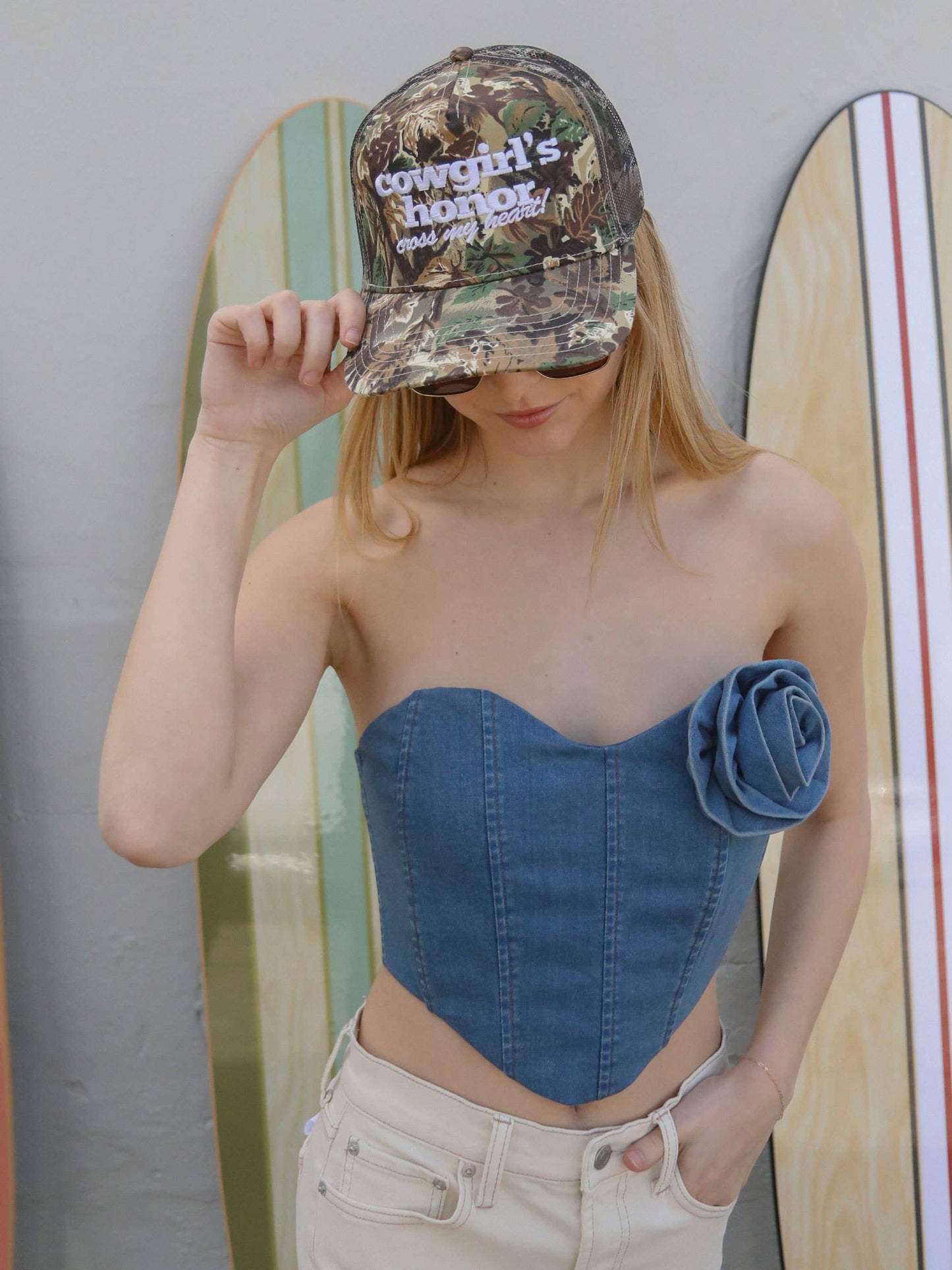Cowgirls Honor Camo Trucker Hat: Charlie Southern