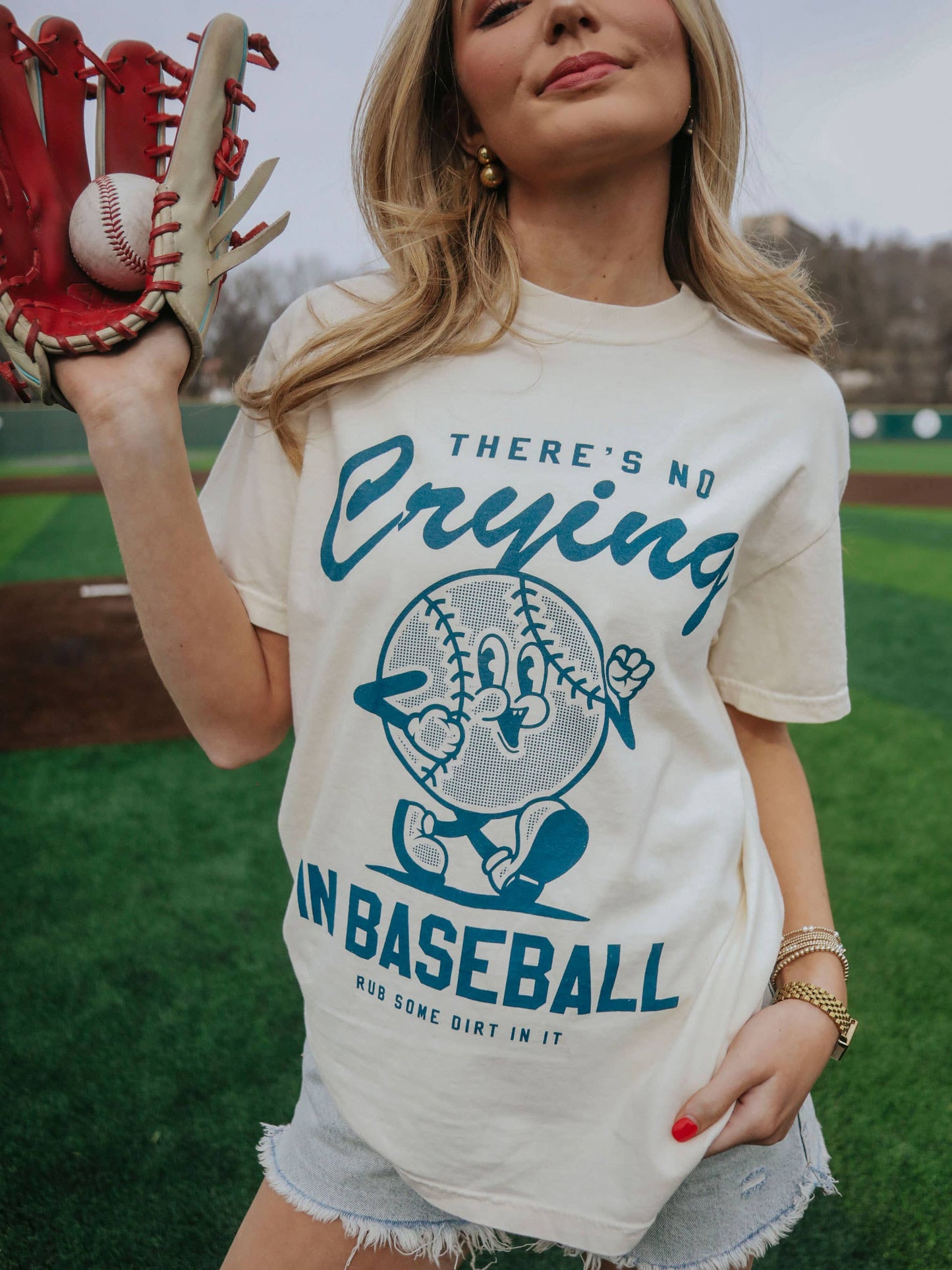 No Crying in Baseball Graphic T-shirt: Charlie Southern