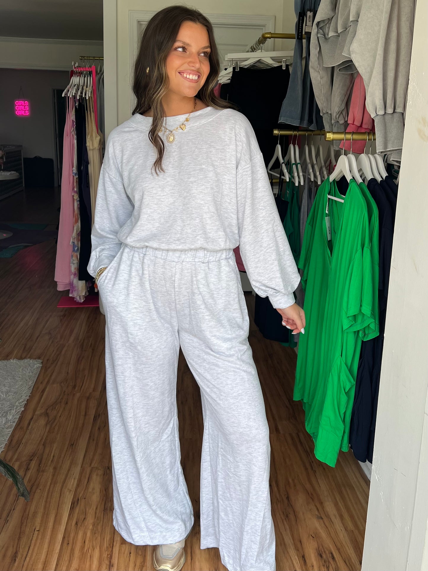 Peek-A-Boo Back One Piece Sweatsuit