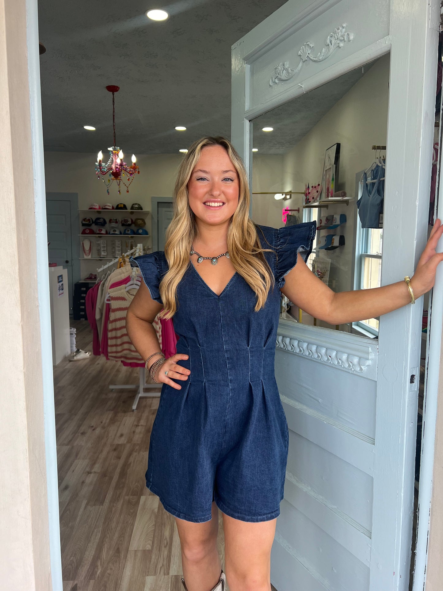 Summer of 69 Denim Romper