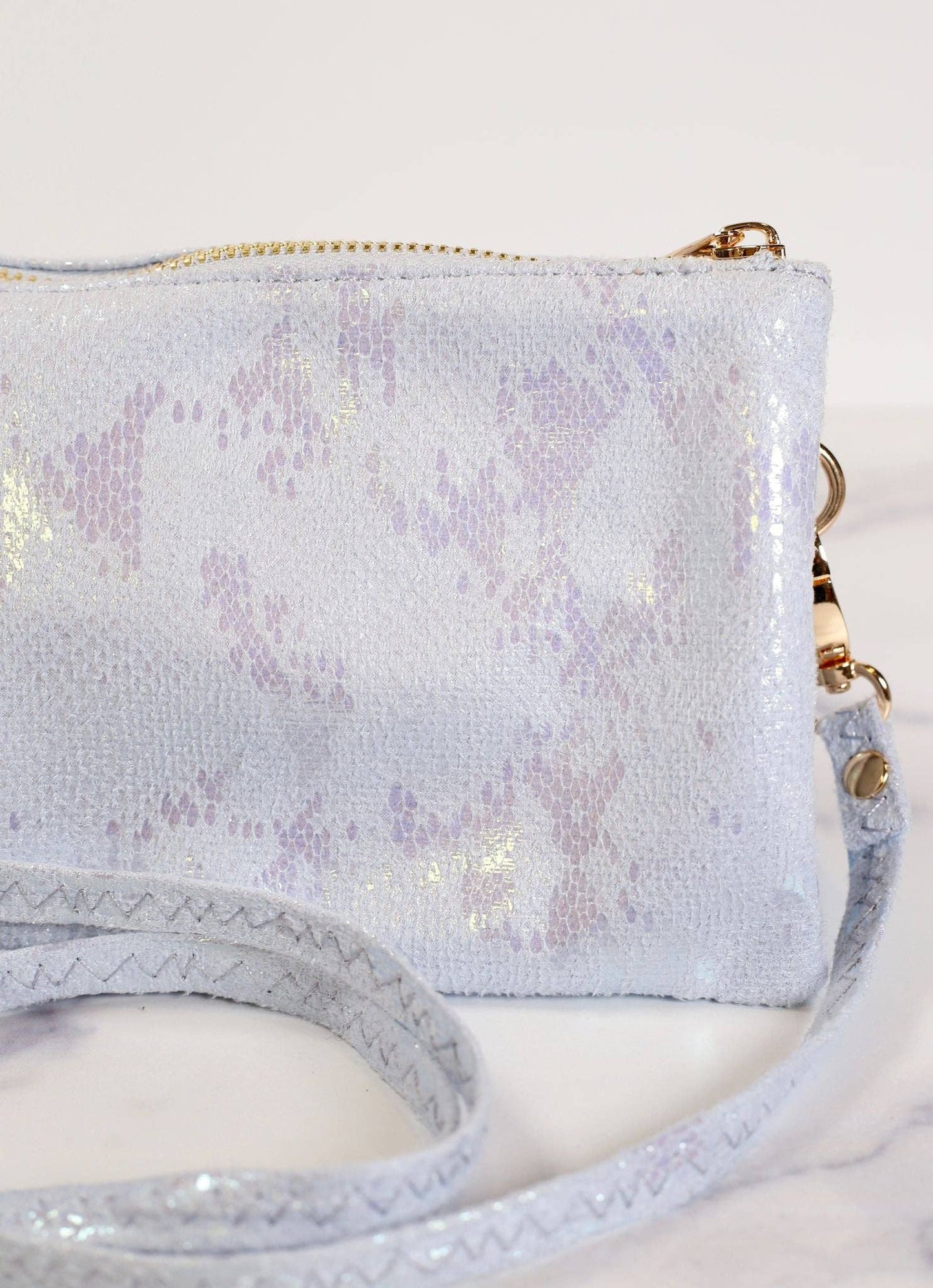 Liz Crossbody Bag - Shimmer Periwinkle