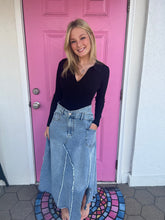 Load image into Gallery viewer, Let Me Down Easy Denim Skirt
