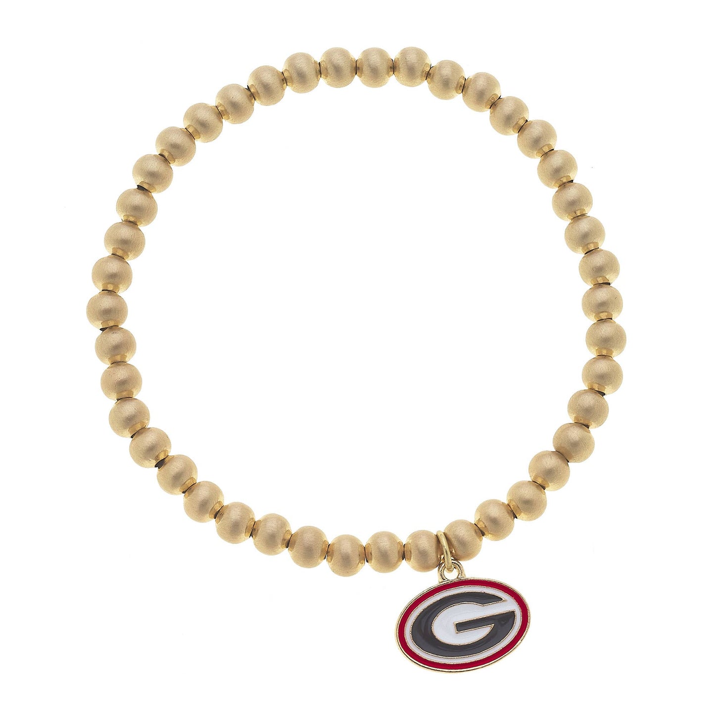 Georgia Bulldogs Logo Ball Bead Stretch Bracelet by Canvas