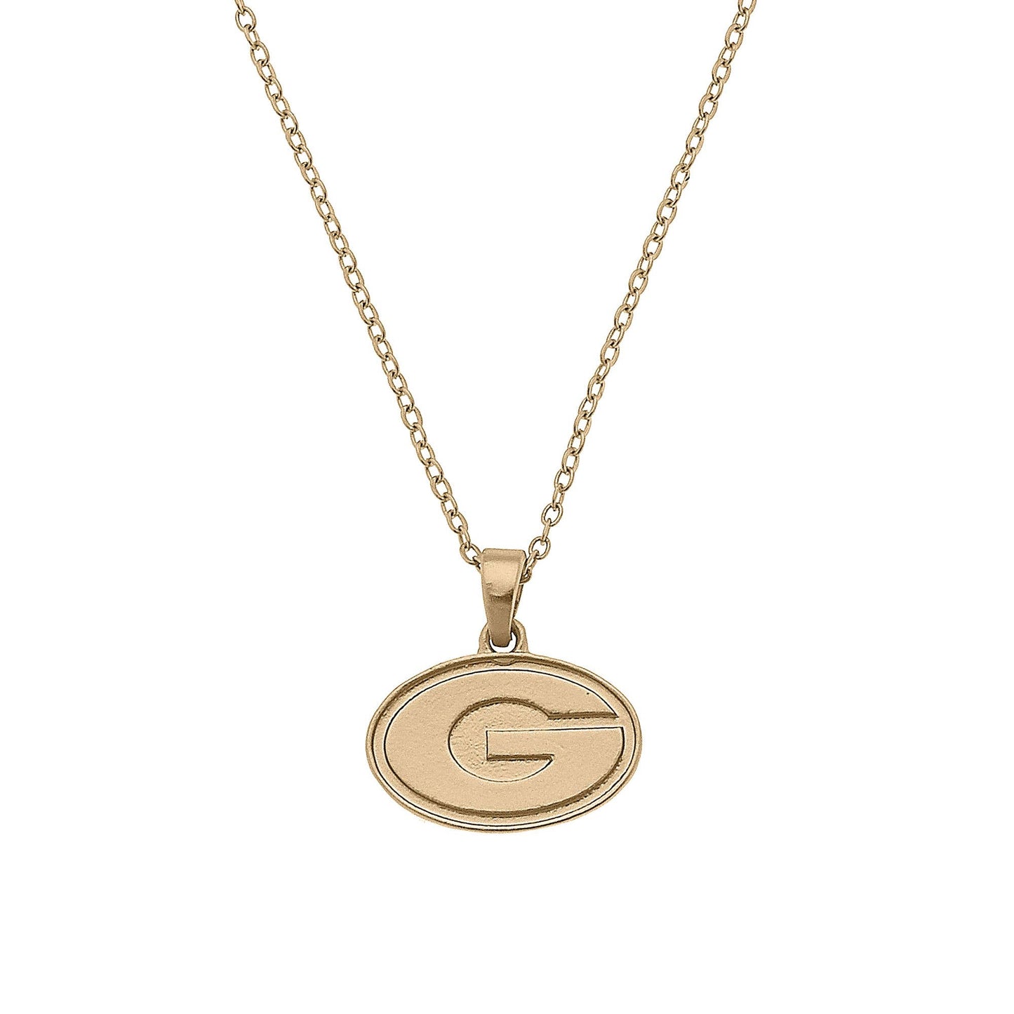 Georgia Bulldogs 24K Gold Plated Pendant Necklace by Canvas