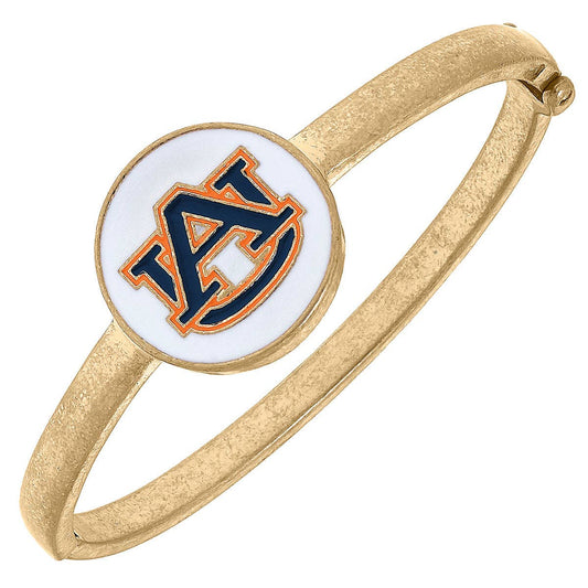 Auburn Tigers Enamel Statement Hinge Bangle by Canvas