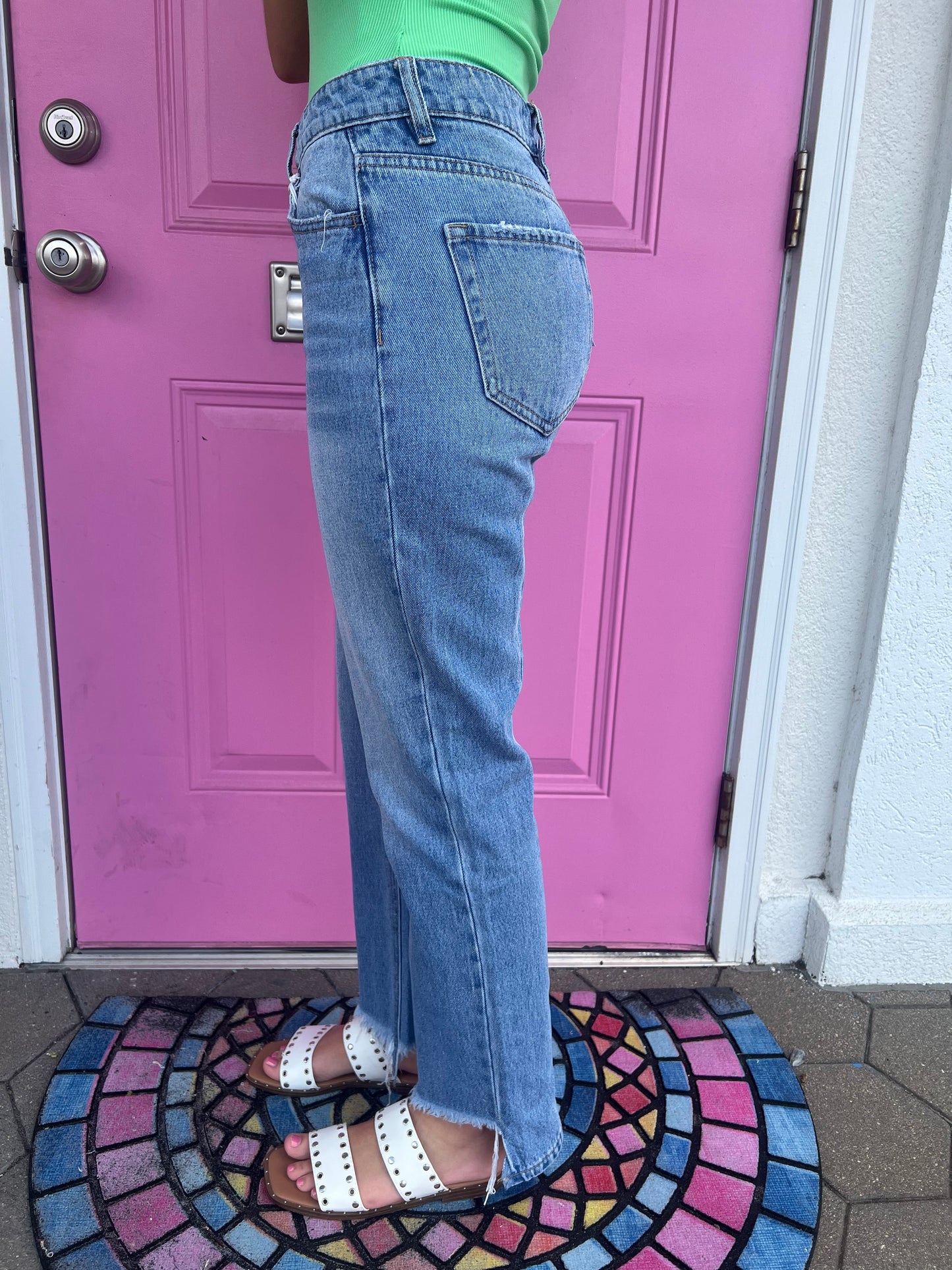 Norah High Rise Straight Jeans