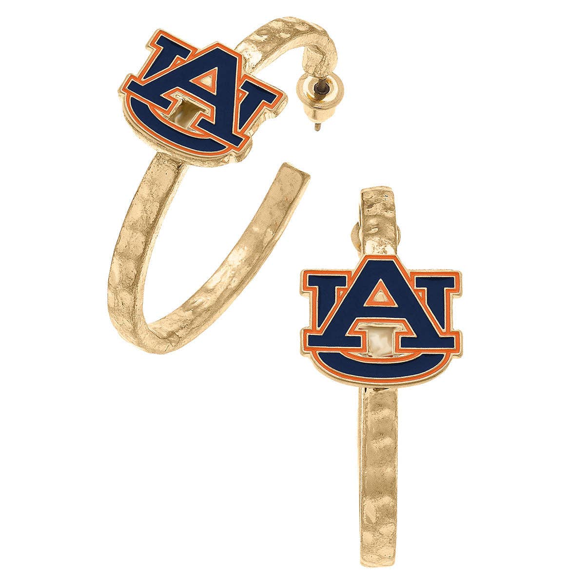 Auburn Tigers Enamel Logo Hoop Earrings by Canvas