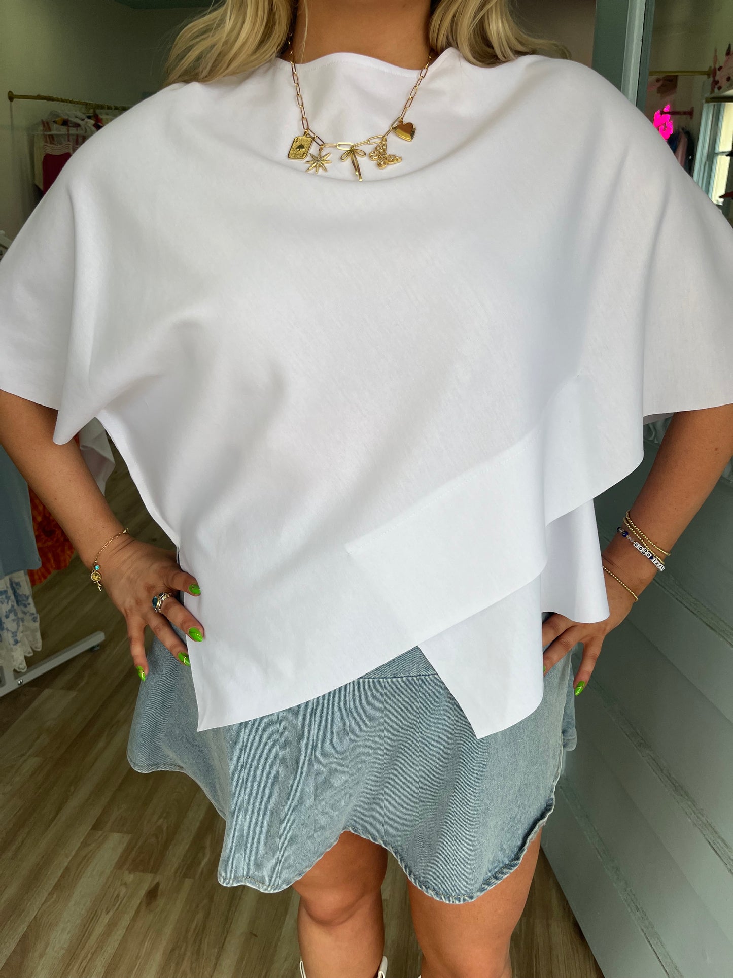 Asymmetrical Poncho Tee