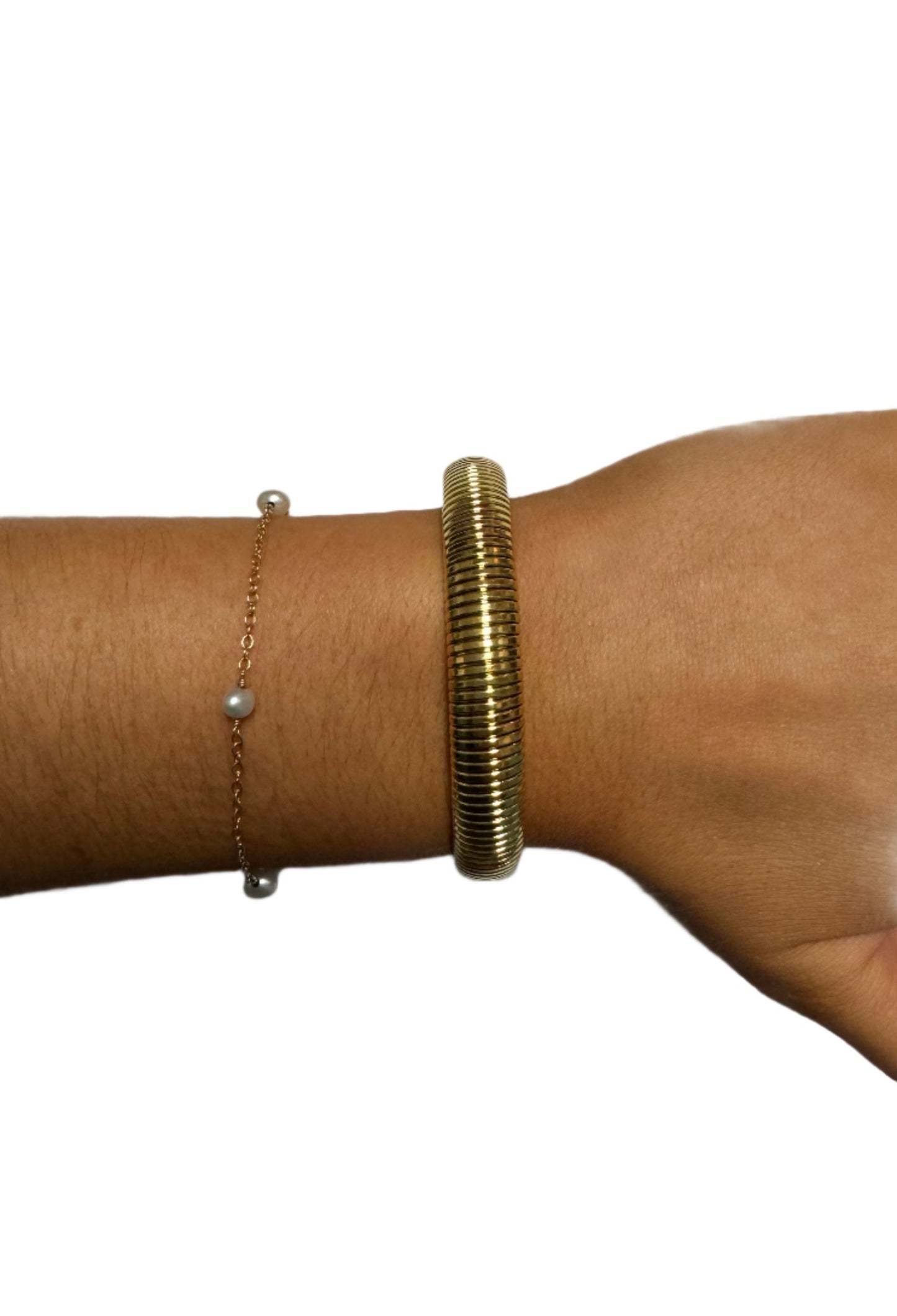 Thin Gold Coil Bangle