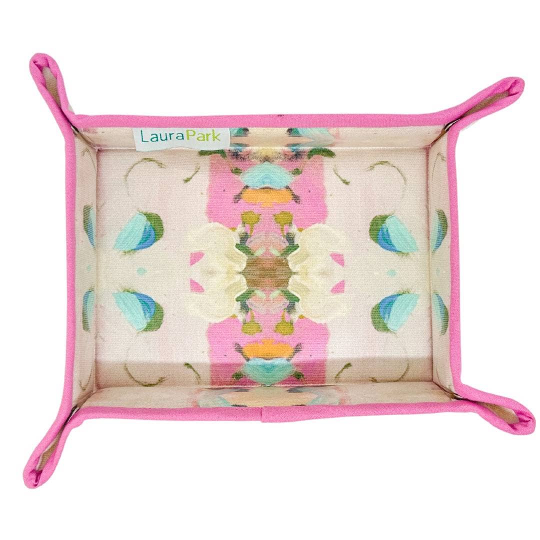 Monet's Garden Pink Snap Tray  - Laura Park