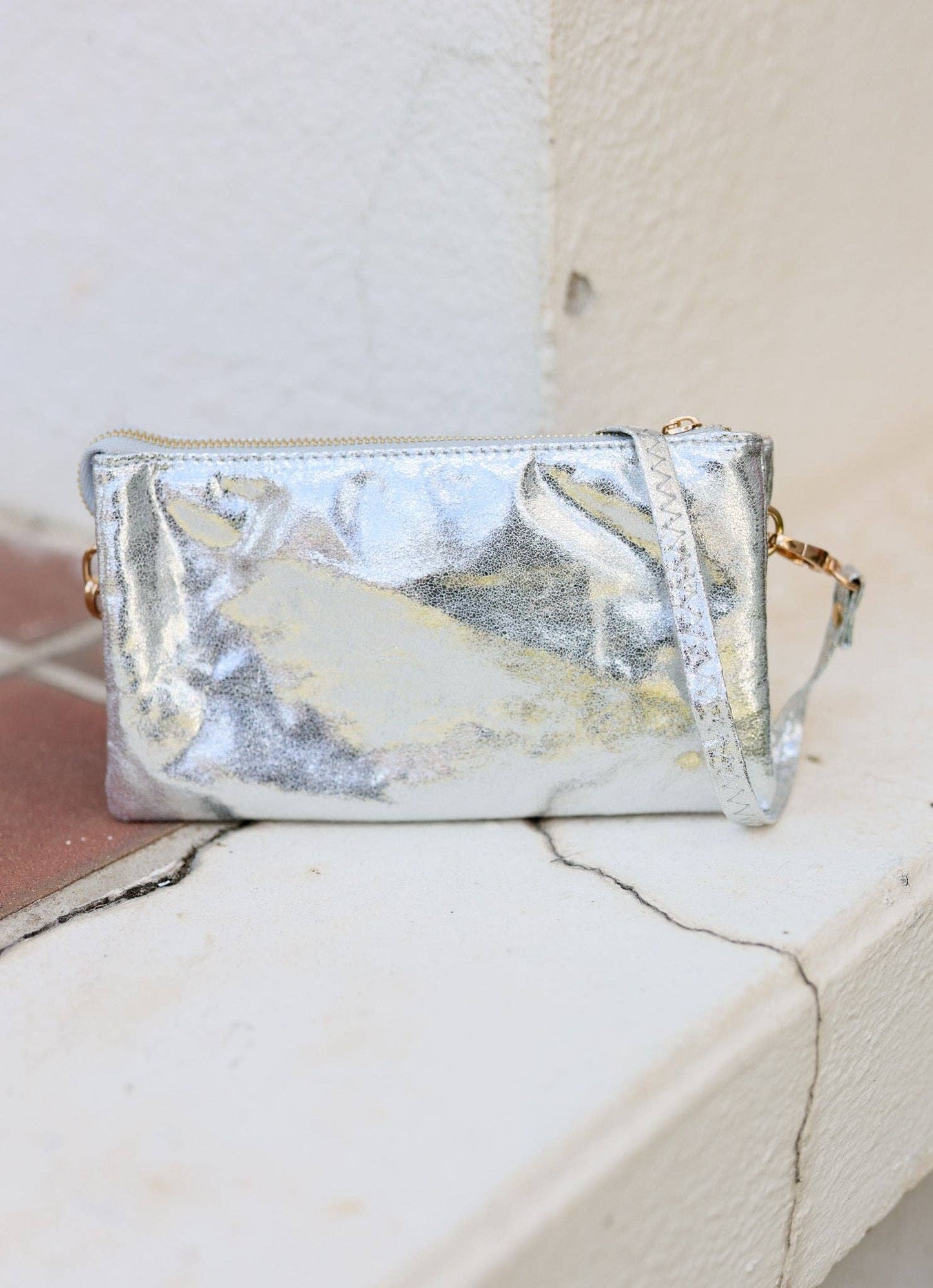 Liz Crossbody Bag - Shimmer Silver