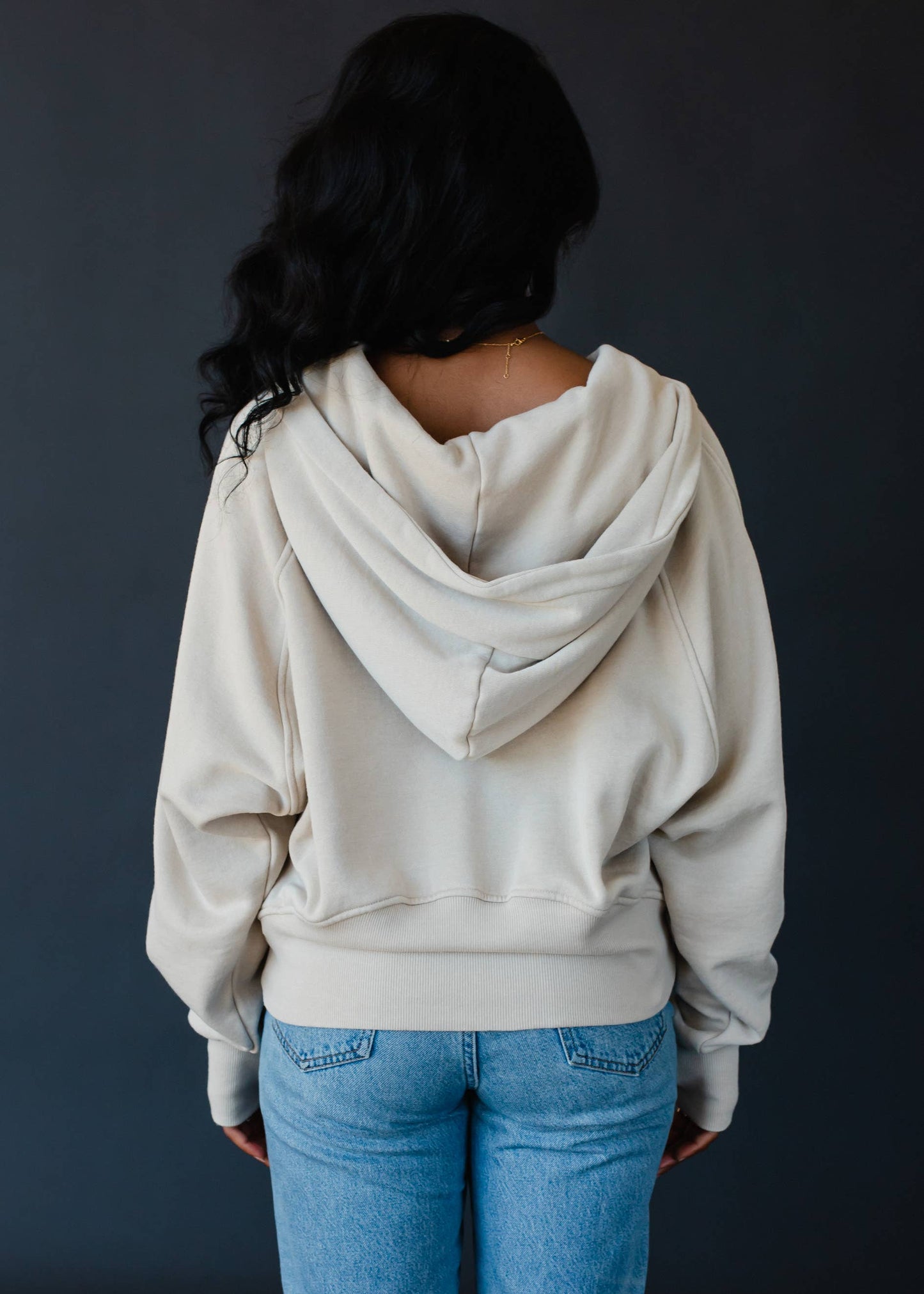 Hooded Pullover Sweatshirt - Tan