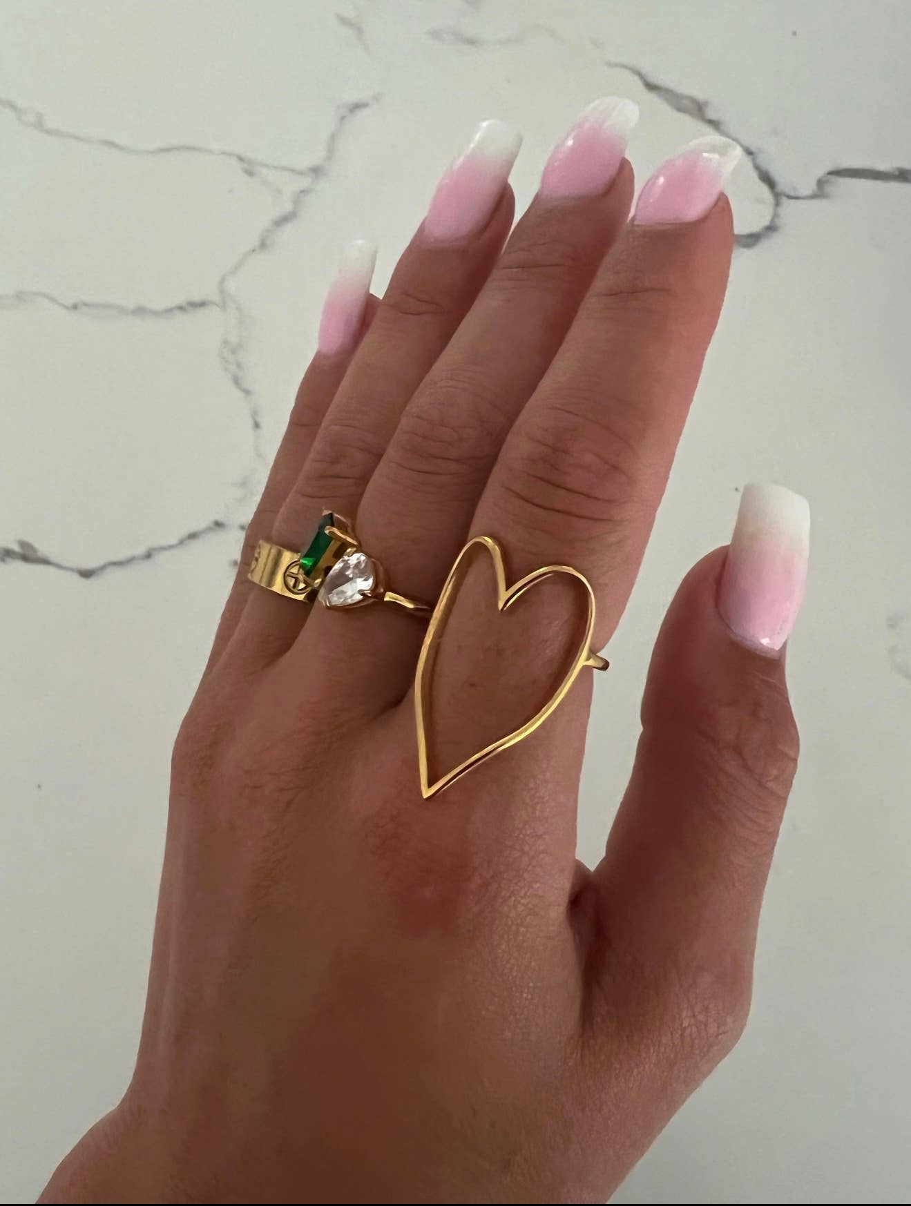 Gold Heart Ring - CHANSUTTPEARLS