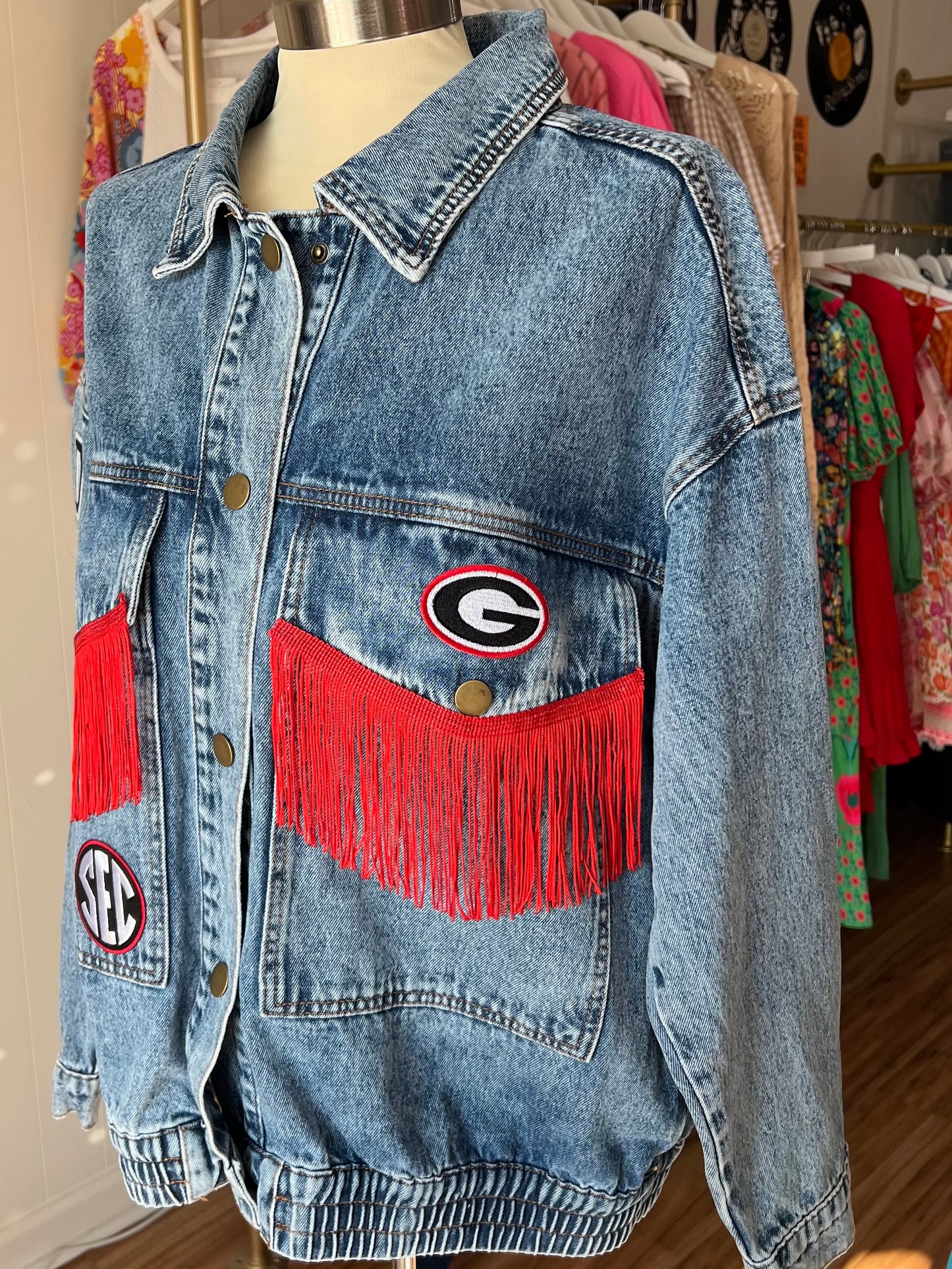 UGA Oversized Handmade Denim Patch Jacket