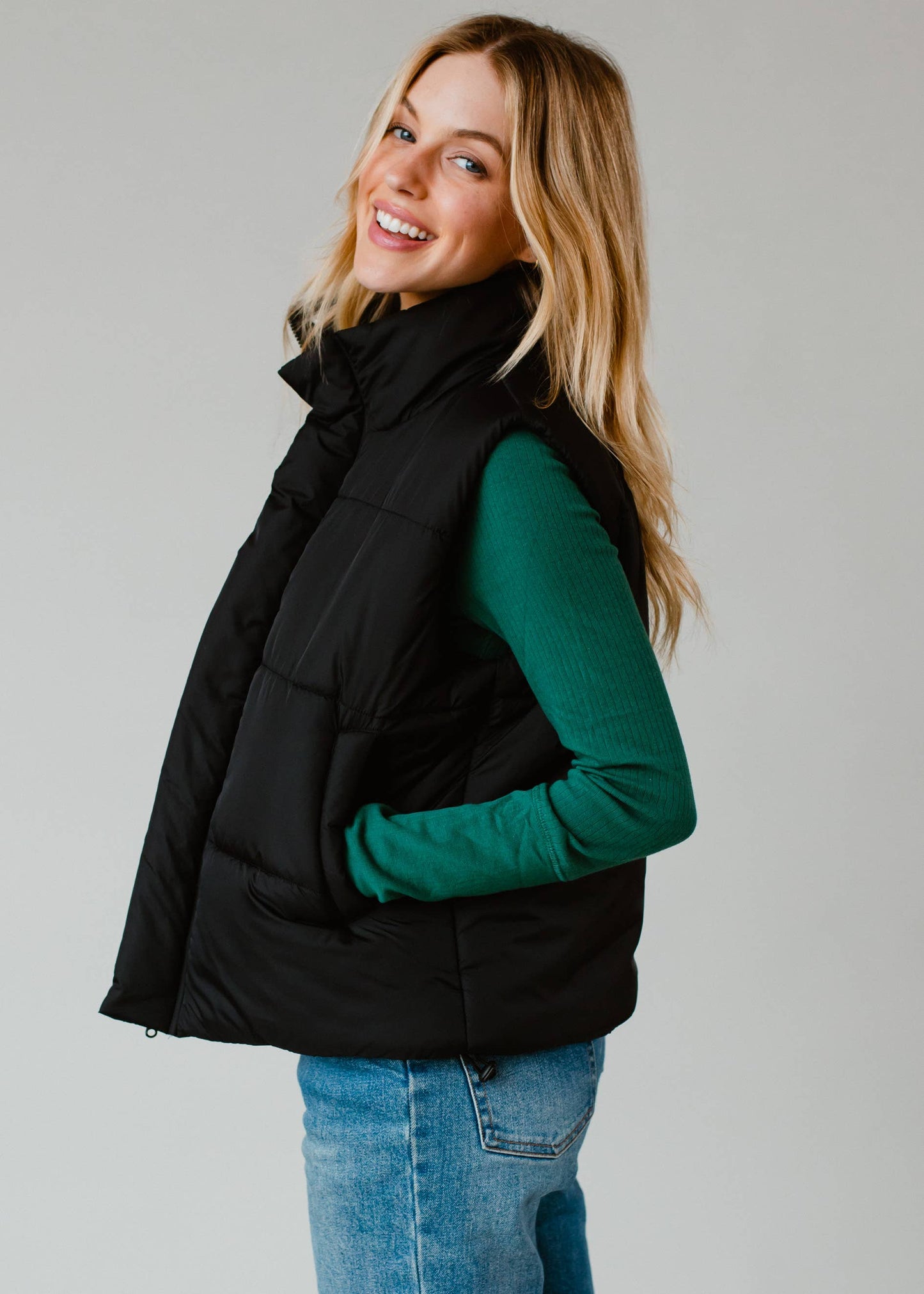 Black Puffer Vest