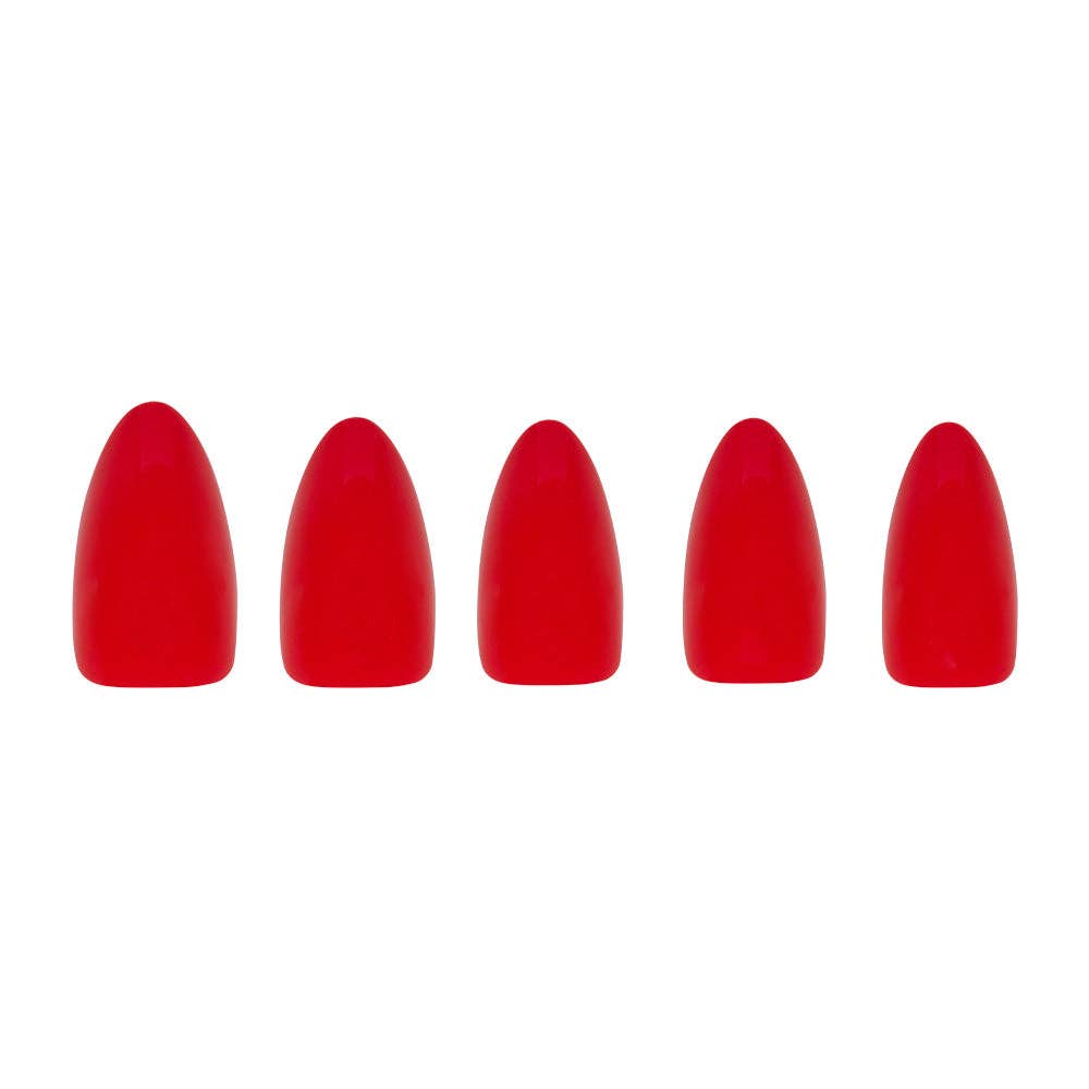 Fiery Red Press-On Nails | Solid Nails | Short Almond Length - Glamnetic