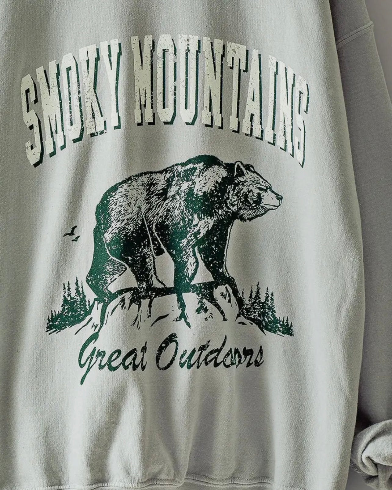 Smoky Mountains Oversized Graphic Sweatshirt
