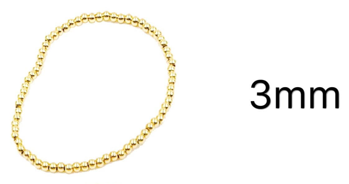 3mm Gold Filled Ball Bracelet