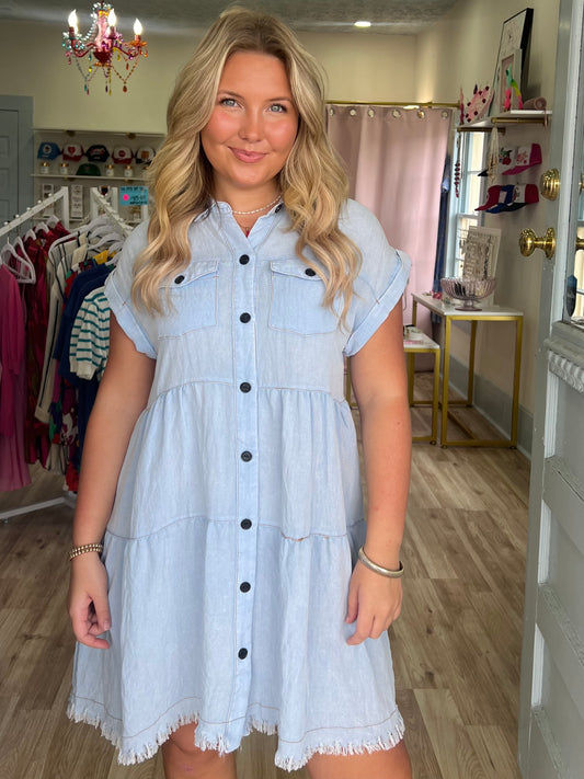 Soft Denim Loose Fit Dress