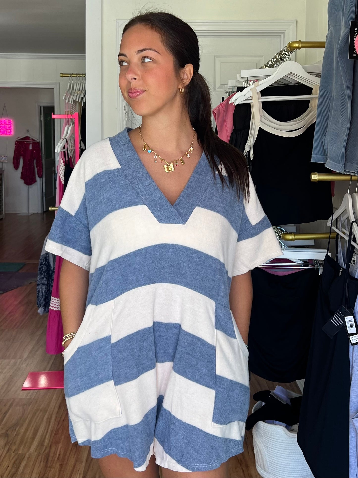 Oversized Stripe Romper