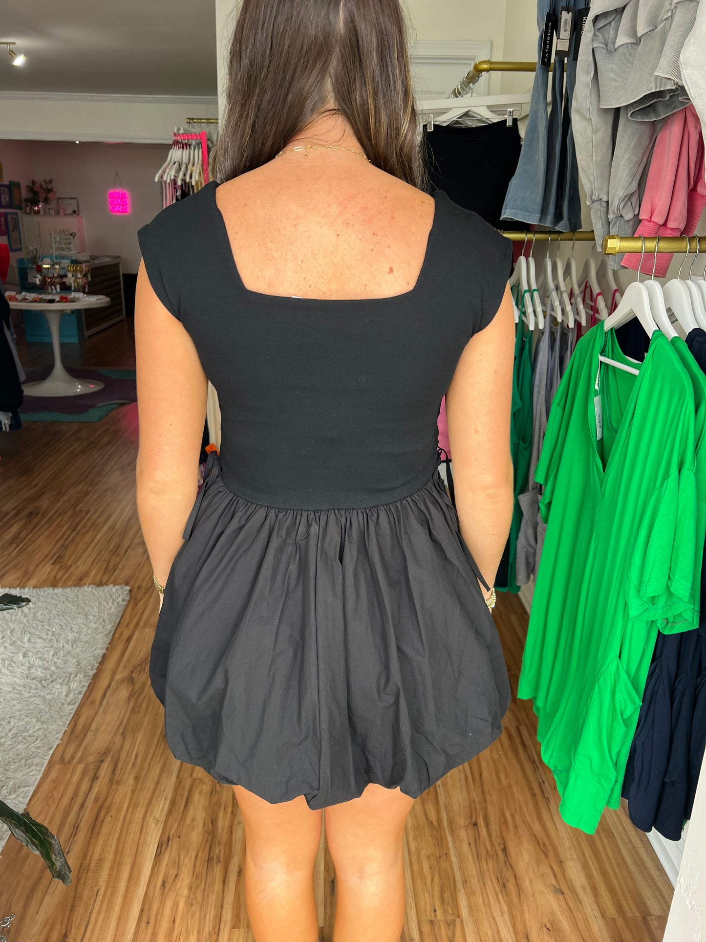 Brooke Bubble Hem Mini Dress