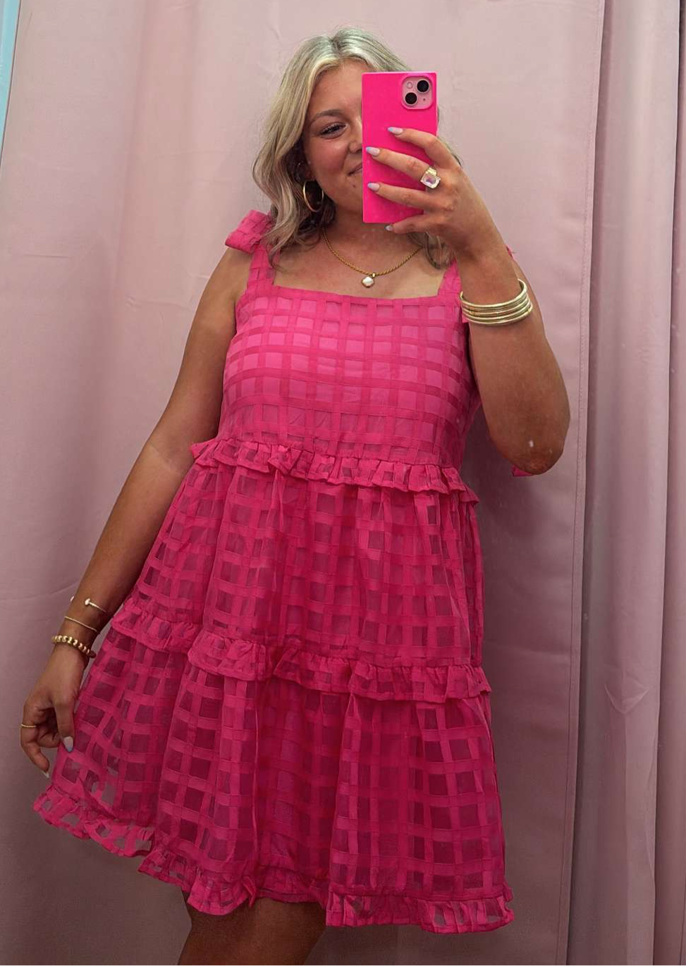 Pink Picnic Babydoll Dress