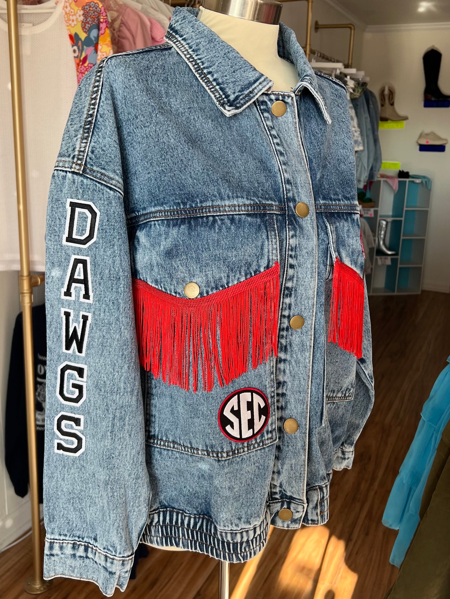 UGA Oversized Handmade Denim Patch Jacket