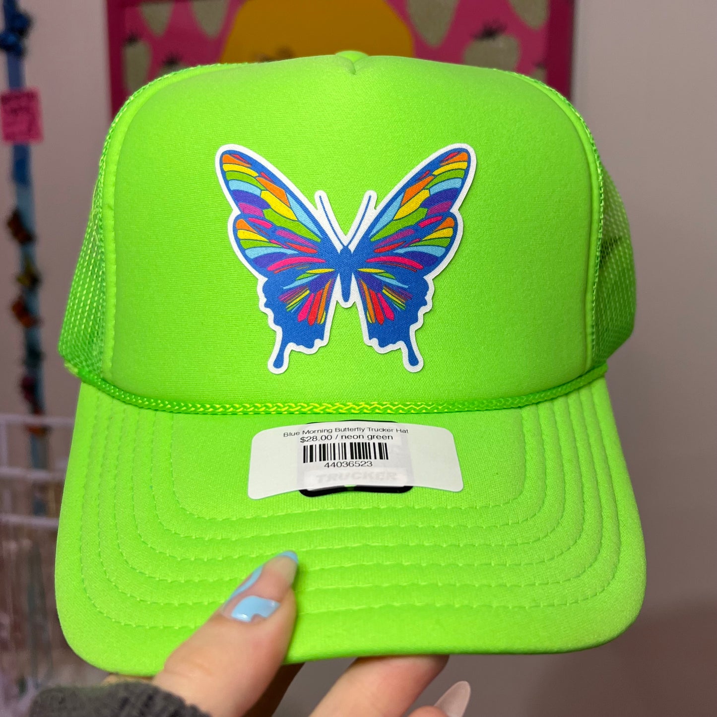 Blue Morning Butterfly Trucker Hat
