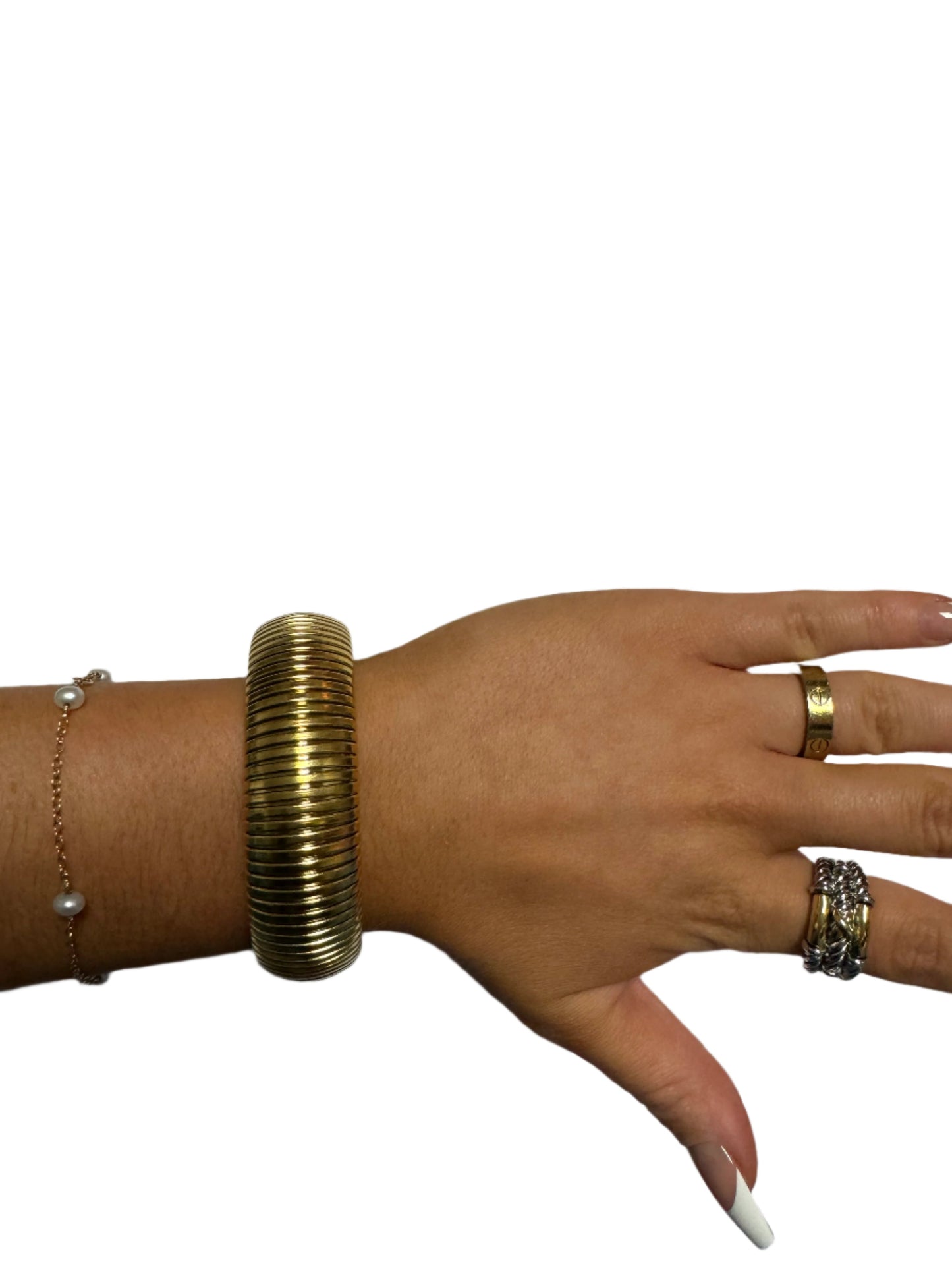 Thick Gold Coil Bangle