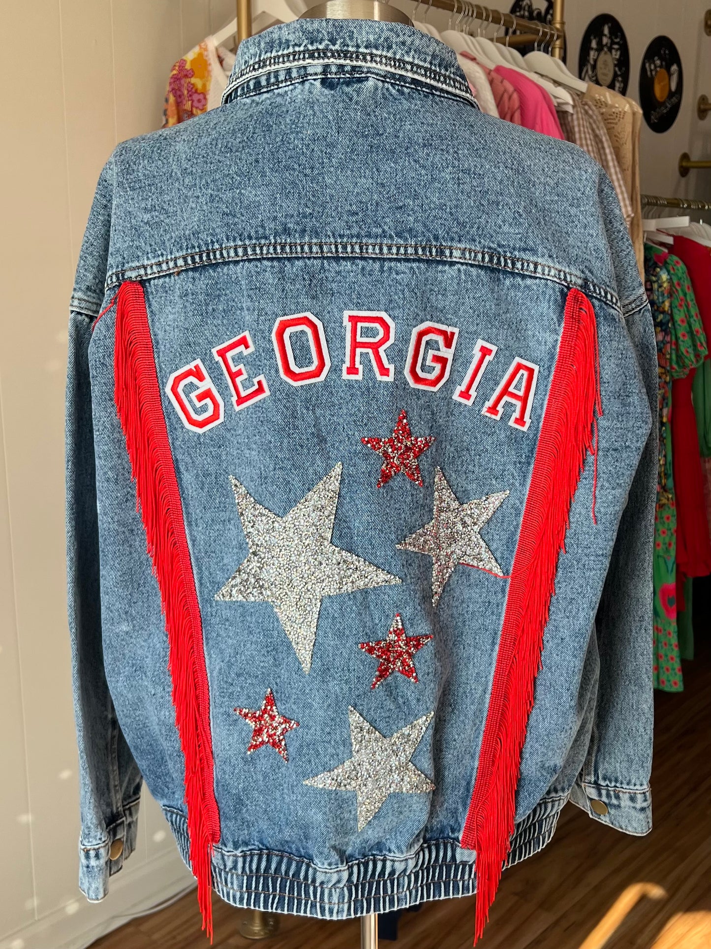 UGA Oversized Handmade Denim Patch Jacket