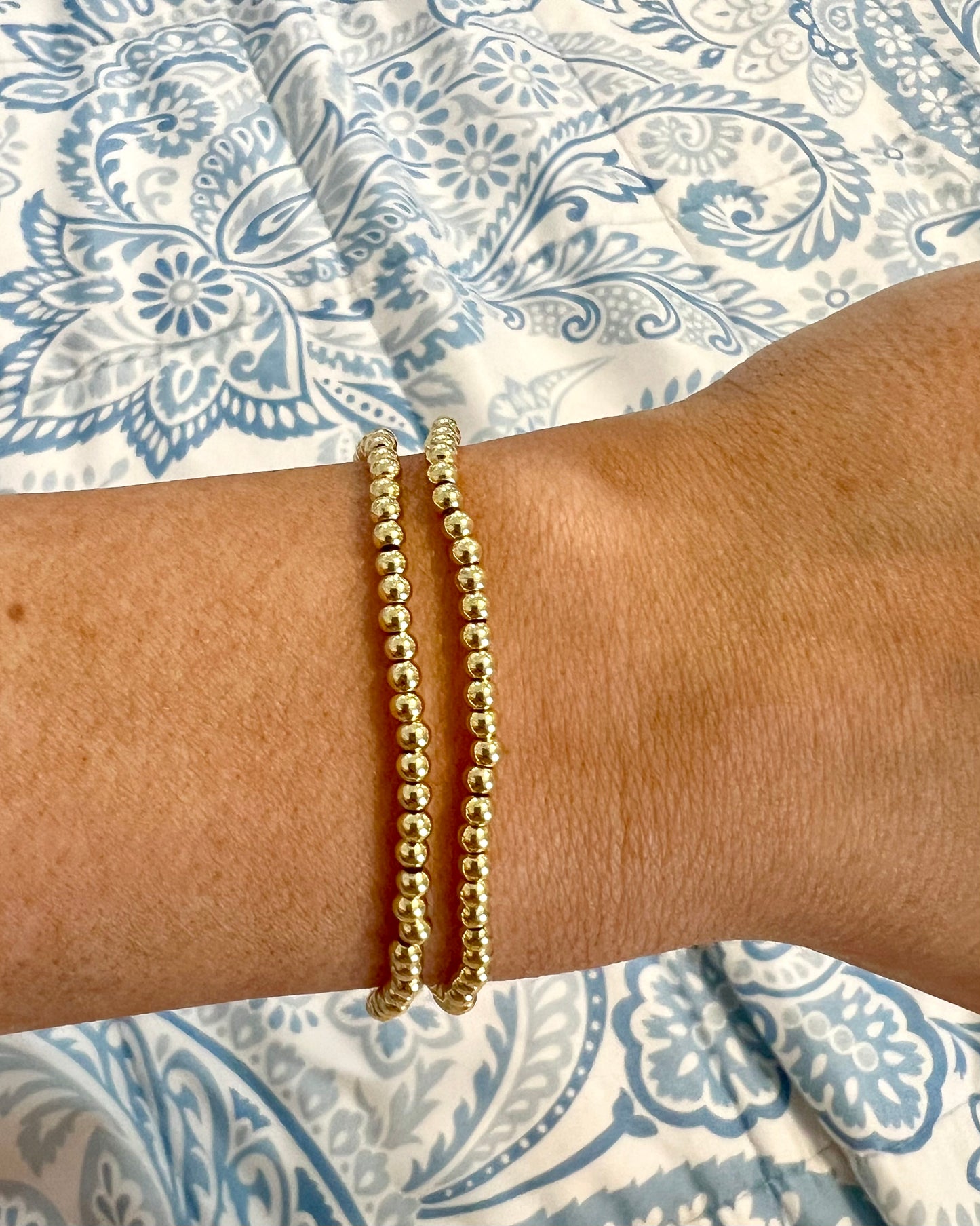 3mm Gold Filled Ball Bracelet