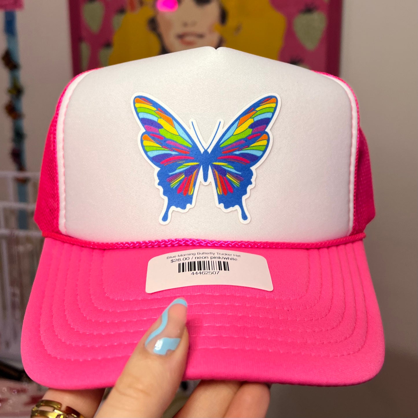 Blue Morning Butterfly Trucker Hat