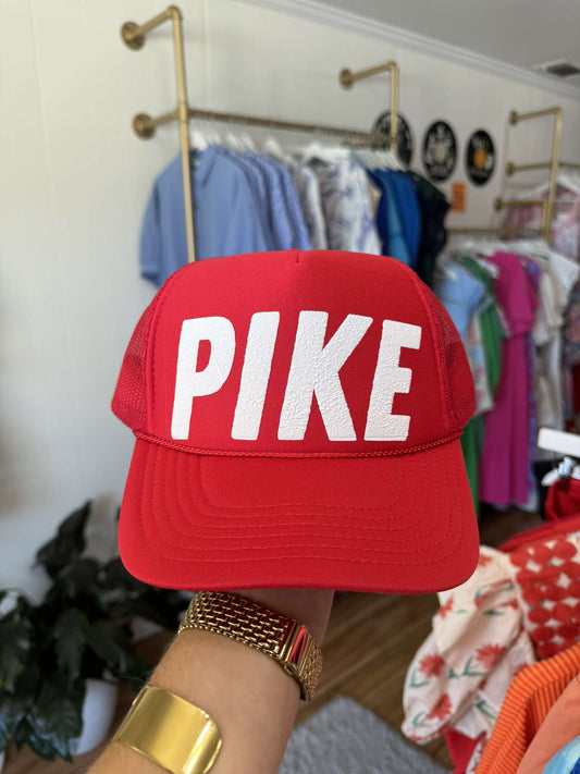 *MADE TO ORDER* Pike Trucker Hat - Red with White