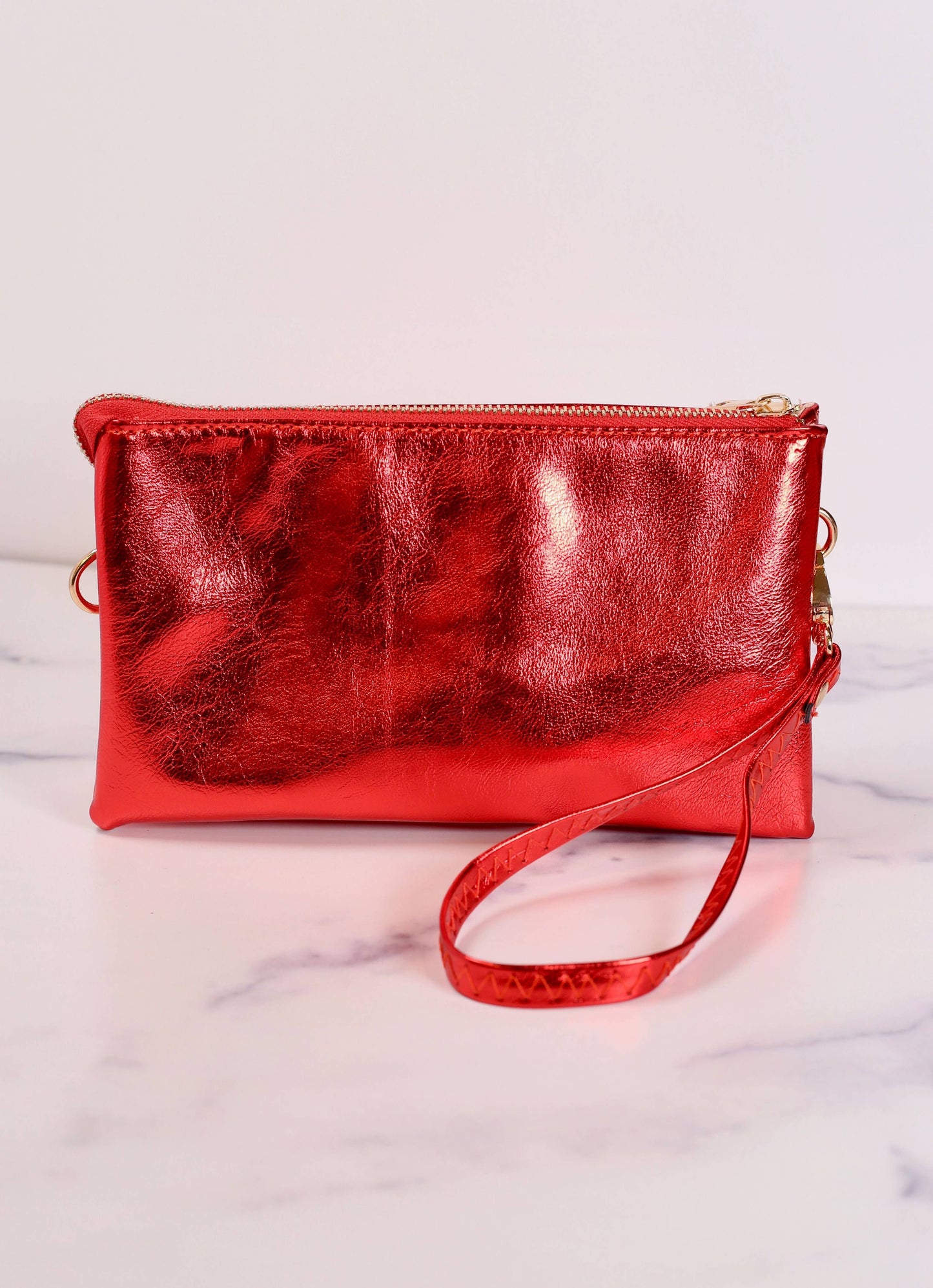 Liz Crossbody Bag - Metallic Red