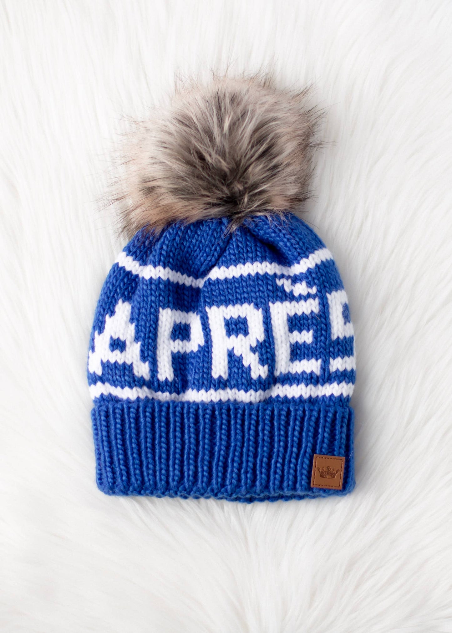 Apres Pom-Pom Beanie Hat - Blue