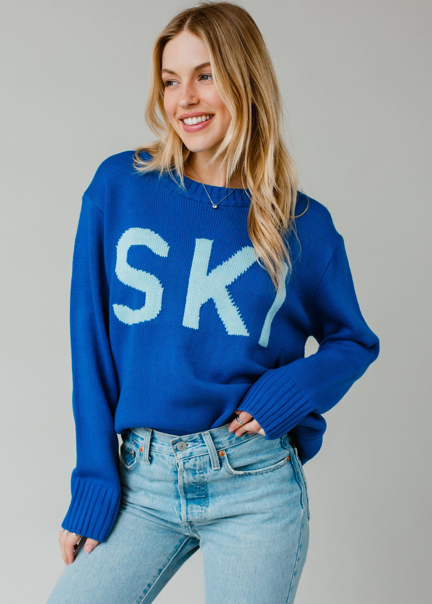 Blue Ski Sweater