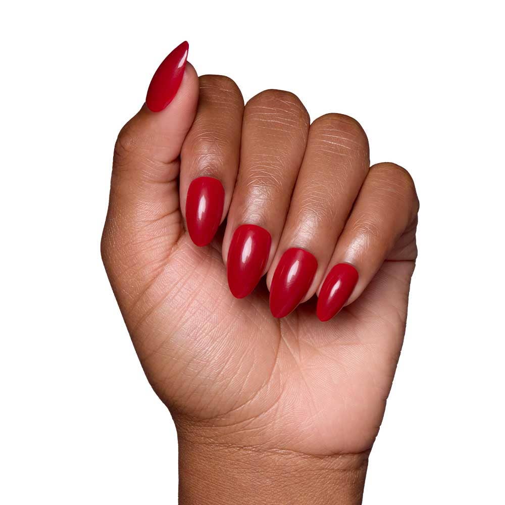 Classic Red Press-On Nails | Short Almond Holiday SolidNails