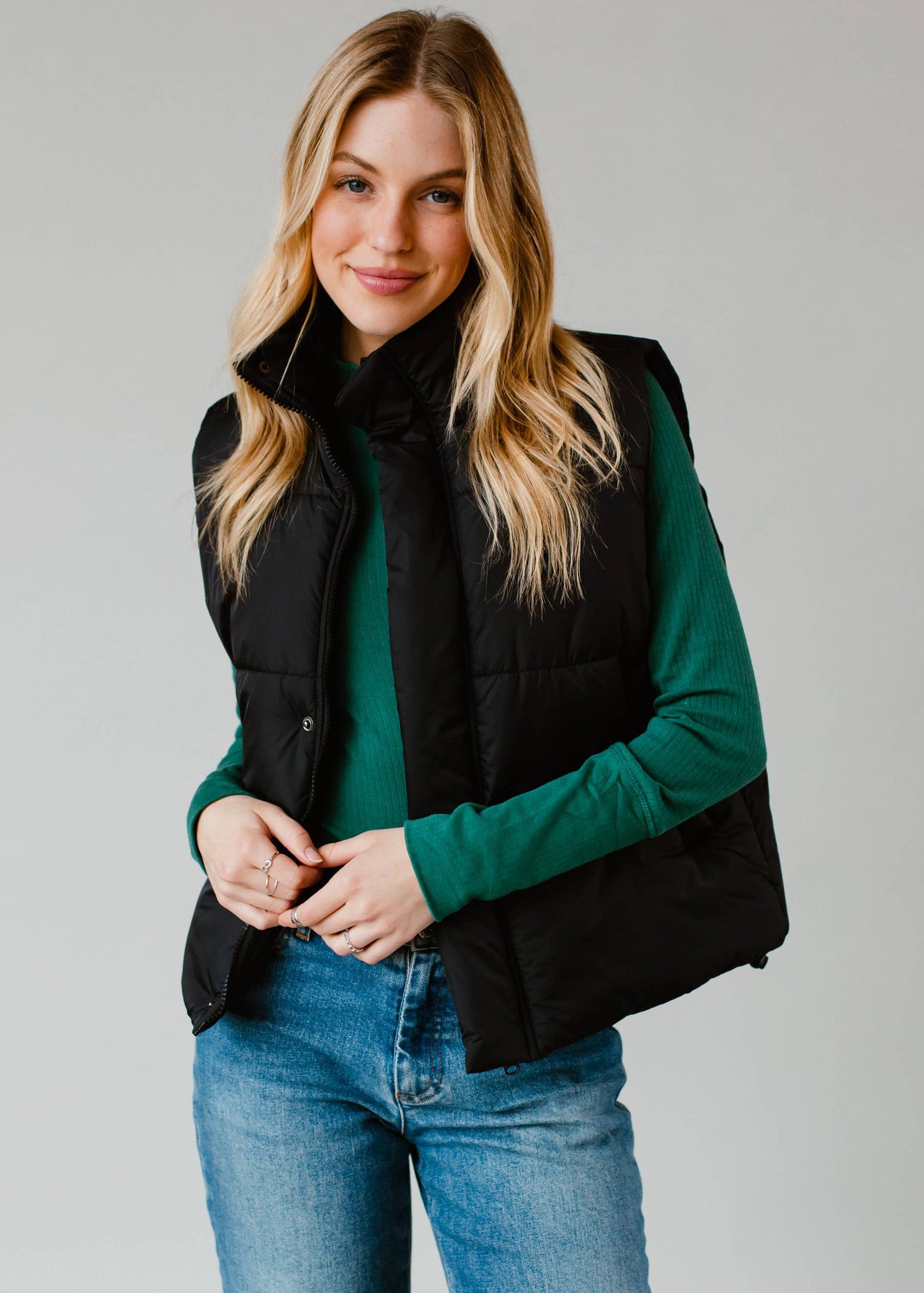 Black Puffer Vest