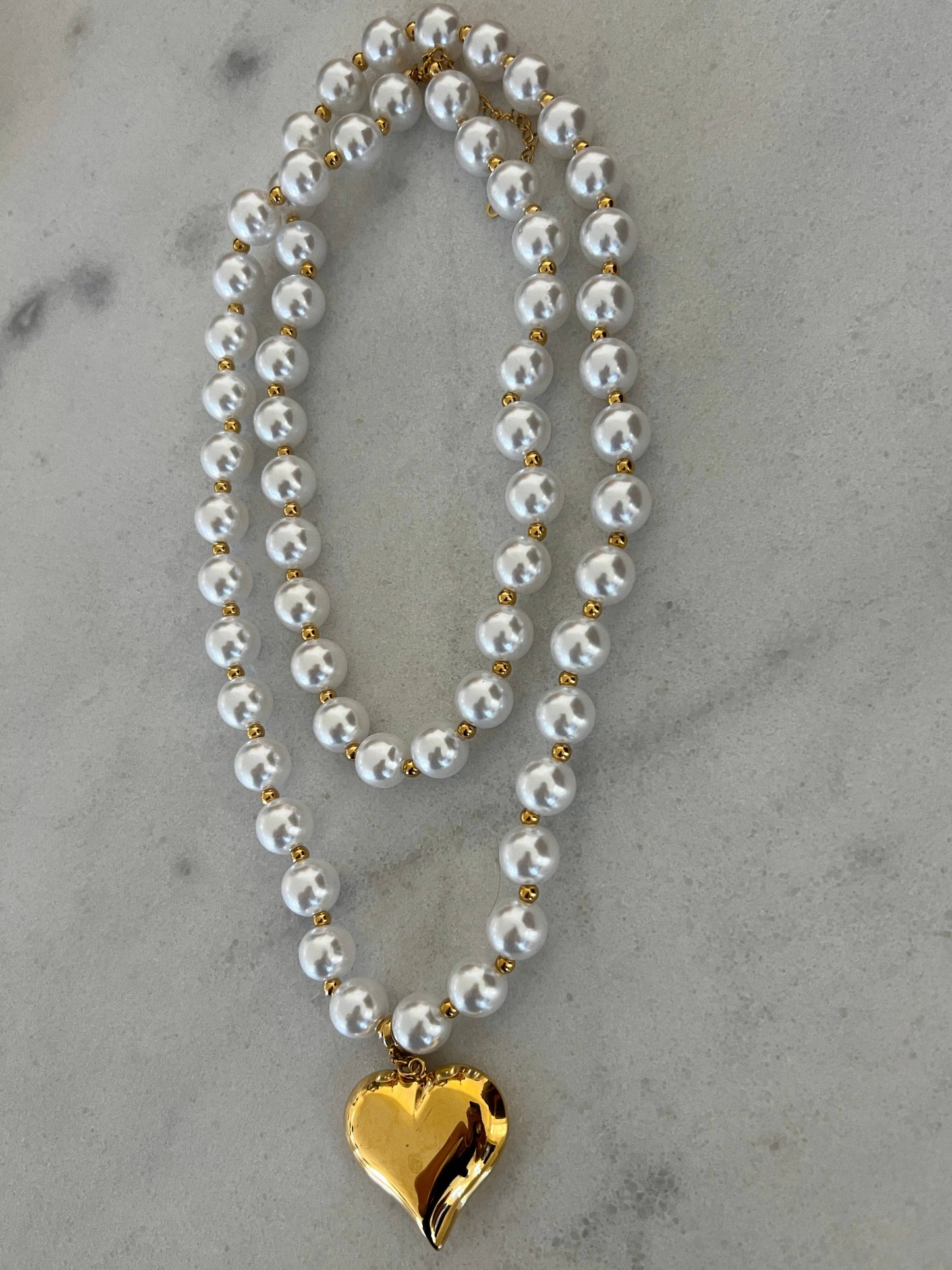 Wrap Around Pearl Heart Necklace - CHANSUTTPEARLS