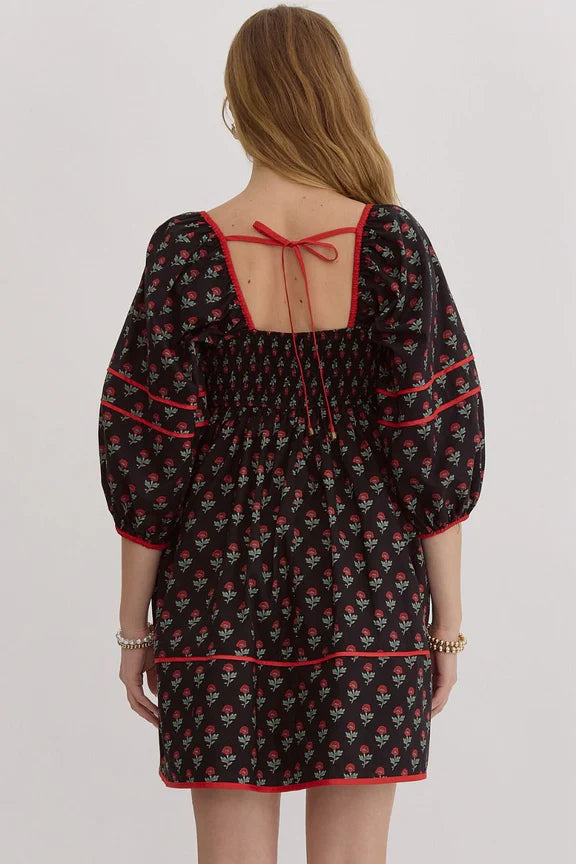 Albright Floral Babydoll Dress