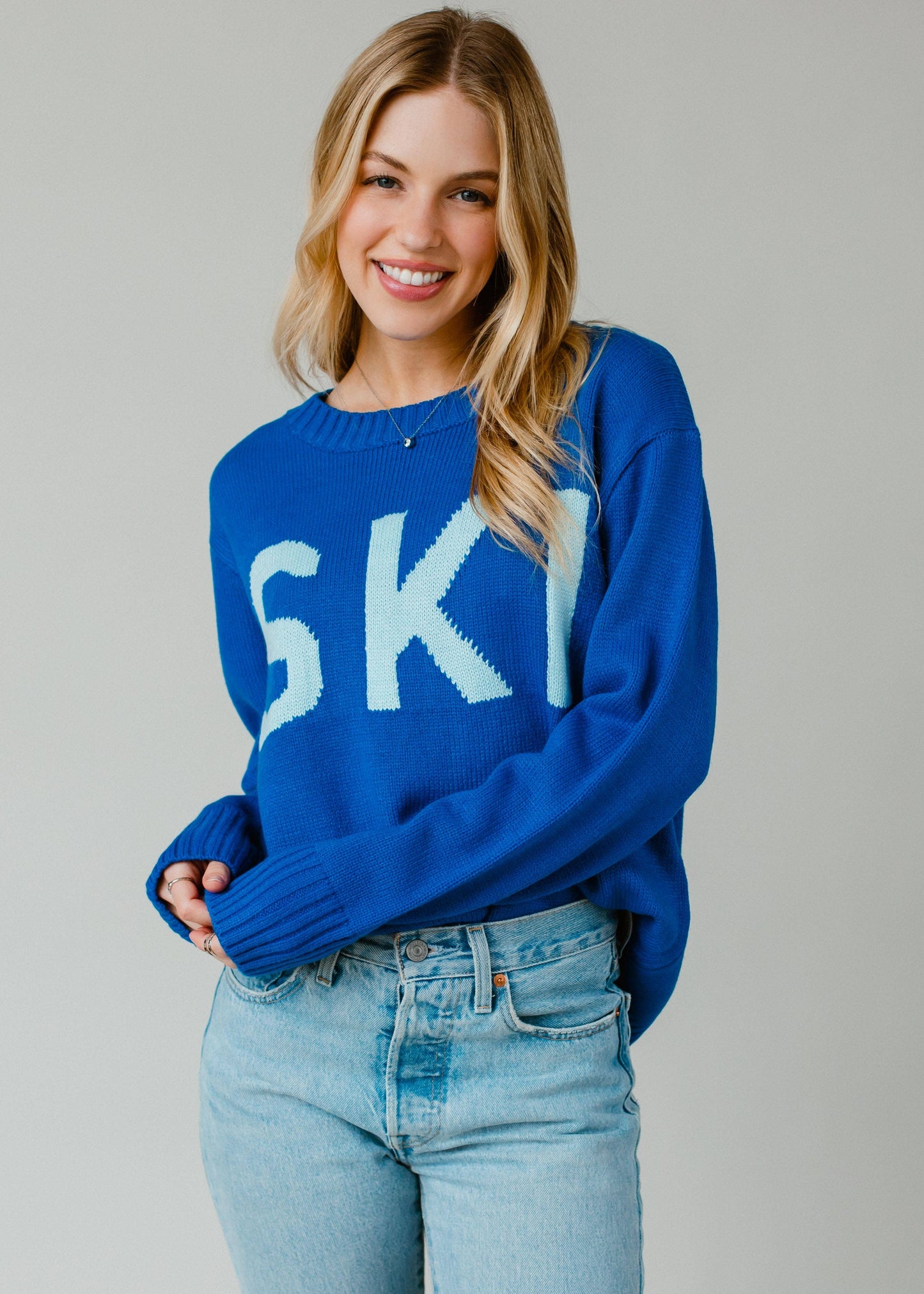 Blue Ski Sweater