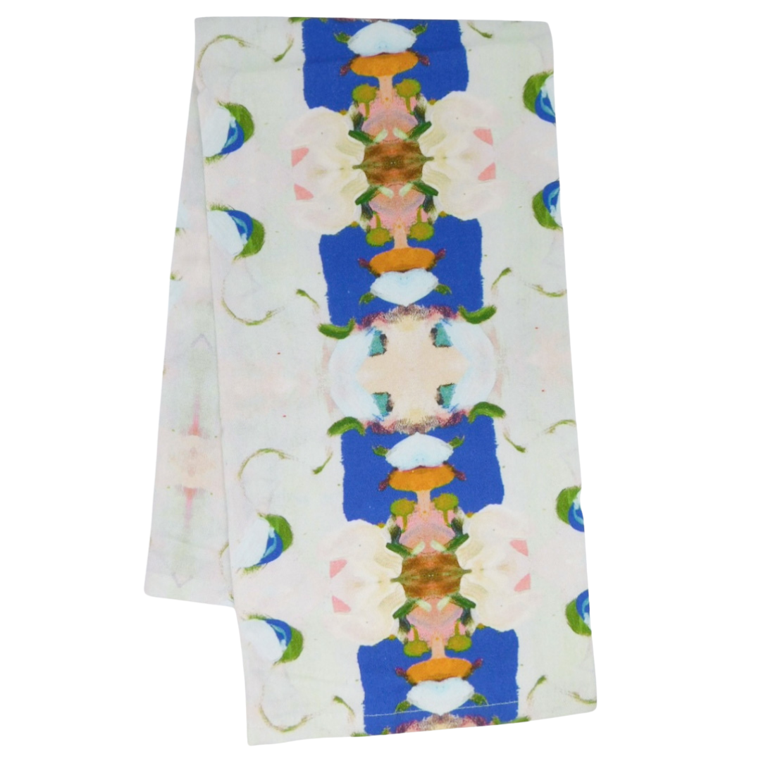 Monet's Garden Navy Tea Towel - Laura Park