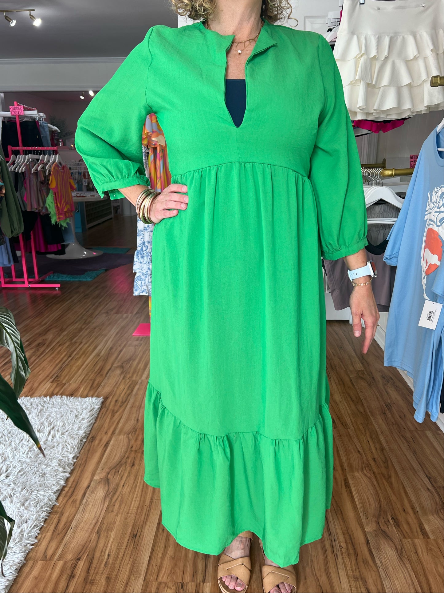 Green With Envy Midi Dress