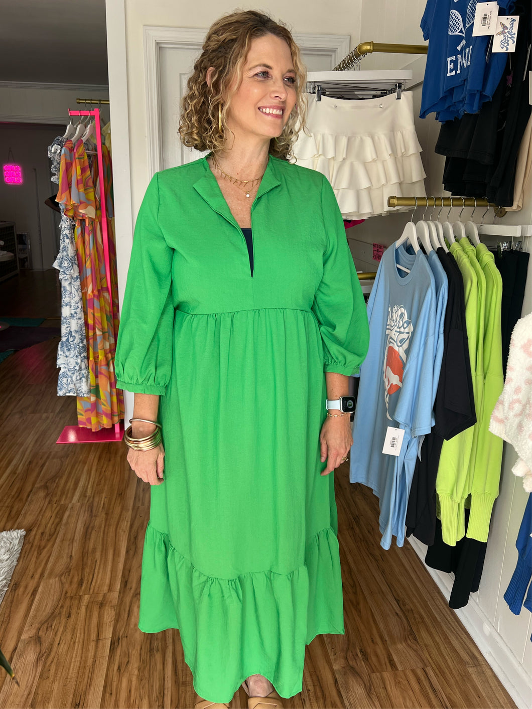 Green With Envy Midi Dress