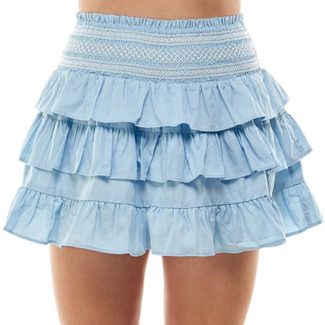 Sweetness Smocked Ruffle Skirt