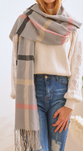 Load image into Gallery viewer, Striped Fringe Scarf
