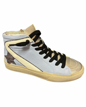 Load image into Gallery viewer, Roxanne Light Blue Hightop Sneakers
