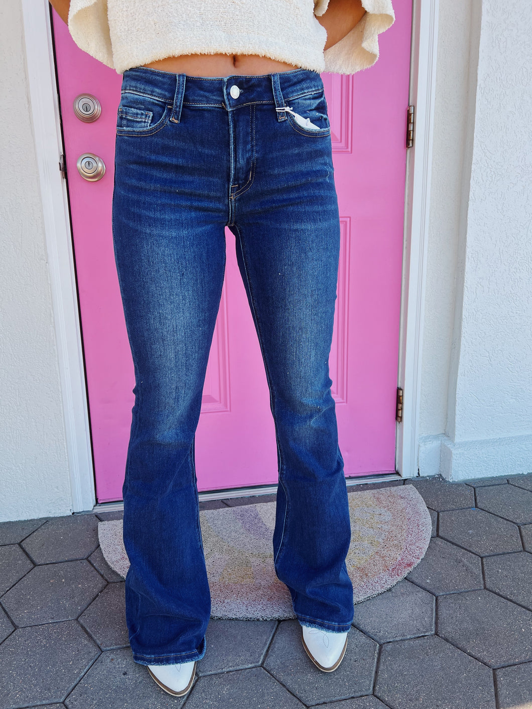 Jackie Mid Rise Flare Jeans